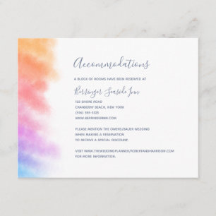 Rainbow Heart Full of Joy Wedding Begleitkarte