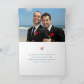 Rainbow Heart Full of Joy Wedding Foto Dankeskarte (Innenseite)