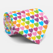 Rainbow heart fun valentines Papa-Tochter tanzen Krawatte (Gerollt)