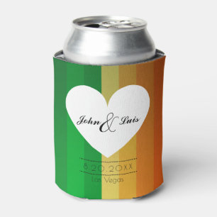 Rainbow Heart Gastgeschenk Hochzeit Dosenkühler