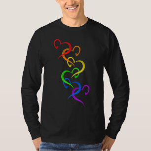 Rainbow Heart Gay Lesbbt T-Shirt