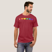 Rainbow Heart Gay Pride Drag Queen T-Shirt (Vorne ganz)