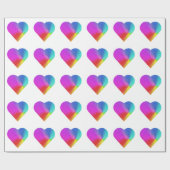 Rainbow Heart Geschenkpapier (Flach)