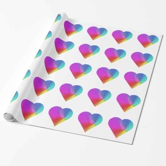 Rainbow Heart Geschenkpapier (Ungerollt)