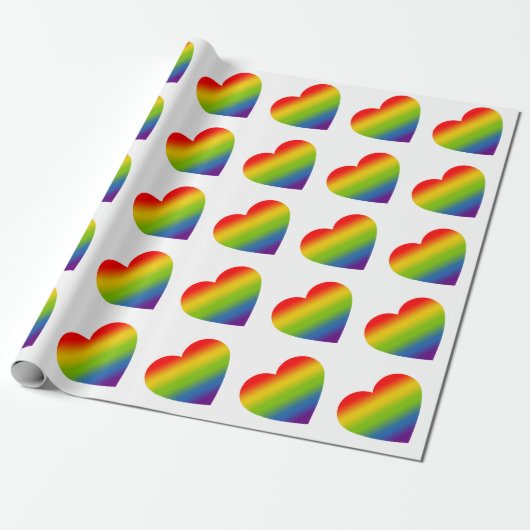 Rainbow Heart Geschenkpapier (Ungerollt)