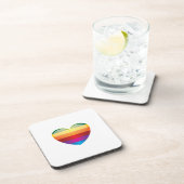 Rainbow Heart Getränkeuntersetzer (Rechte Seite)
