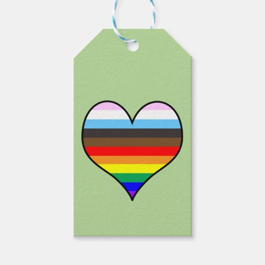 Rainbow Heart Gift Tags Geschenkanhänger (Vorderseite)