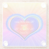 Rainbow Heart Glasuntersetzer (Rückseite)