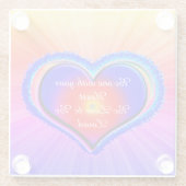 Rainbow Heart Glasuntersetzer (Rückseite)