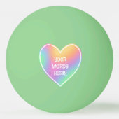 Rainbow Heart Glow in Dark Ping Pong Ball Tischtennisball (Vorderseite)