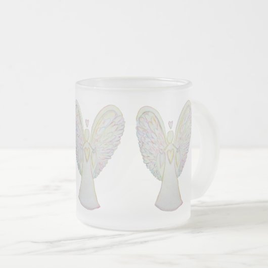 Rainbow Heart Guardian Angel Coffee Cup oder Tasse (VorderseiteRechts)