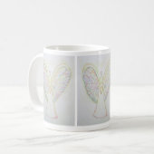 Rainbow Heart Guardian Angel Coffee Cup oder Tasse (Vorderseite Links)
