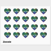Rainbow Heart Guitar Notes Personal Music Sticker (Blatt)