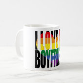 Rainbow Heart I Liebe Mein Freund Kaffeetasse (Vorderseite Links)