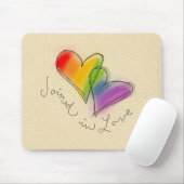 Rainbow Heart in Liebe Mousepad (Mit Mouse)