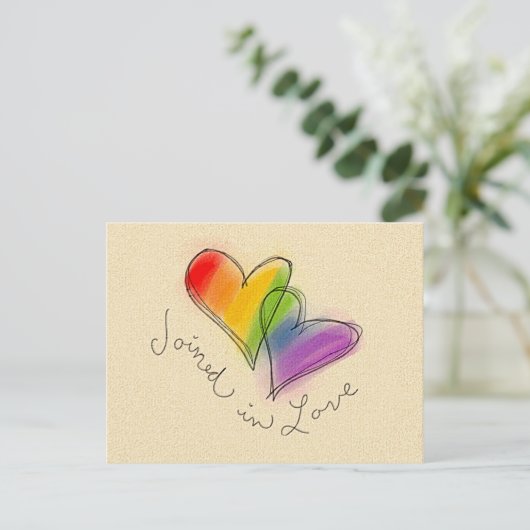 Rainbow Heart in Liebe Postkarte (Stehend Vorderseite)