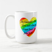 RAINBOW HEART JOHN 15:12 DESIGN KAFFEETASSE (Links)