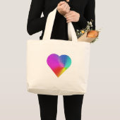 Rainbow Heart Jumbo Stoffbeutel (Vorderseite (Produkt))