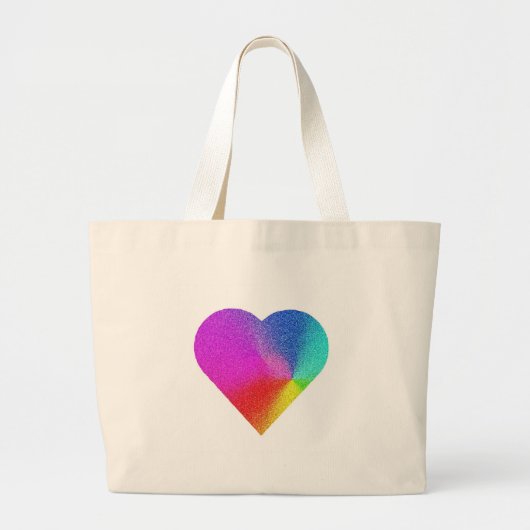 Rainbow Heart Jumbo Stoffbeutel (Vorne)