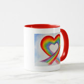 RAINBOW HEART KAFFEE TASSE (VorderseiteRechts)