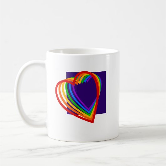 Rainbow Heart Kaffeetasse (Links)