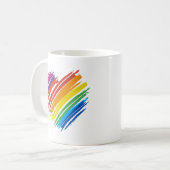 Rainbow Heart Kaffeetasse (Vorderseite Links)