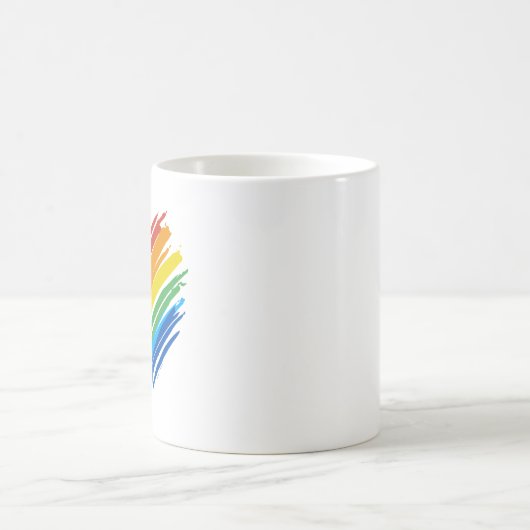 Rainbow Heart Kaffeetasse (Mittel)