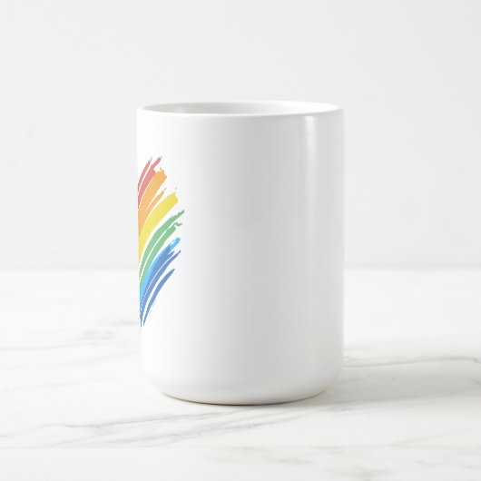 Rainbow Heart Kaffeetasse (Mittel)