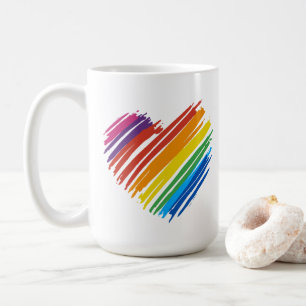 Rainbow Heart Kaffeetasse