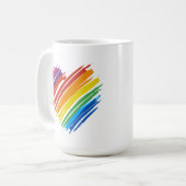 Rainbow Heart Kaffeetasse (Vorderseite Links)