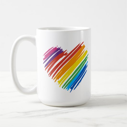 Rainbow Heart Kaffeetasse (Links)