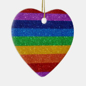 Rainbow Heart Keramik Ornament (Rechts)
