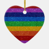 Rainbow Heart Keramik Ornament (Vorne)