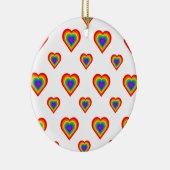 Rainbow Heart Keramik Ornament (Rechts)