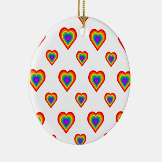 Rainbow Heart Keramik Ornament (Rechts)
