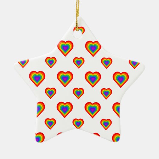 Rainbow Heart Keramikornament (Vorne)