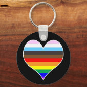 Rainbow Heart Keychain Schlüsselanhänger (Vorderseite)