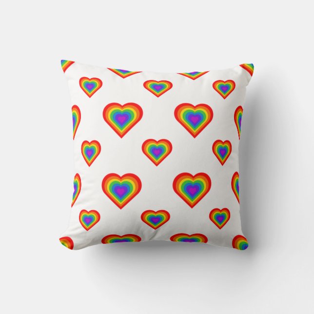 Rainbow Heart Kissen (Vorderseite)