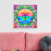 Rainbow Heart Leinwanddruck (Insitu (Wohnzimmer))
