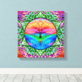 Rainbow Heart Leinwanddruck (Insitu (Holzboden))