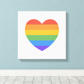 Rainbow Heart Leinwanddruck (Insitu (Holzboden))
