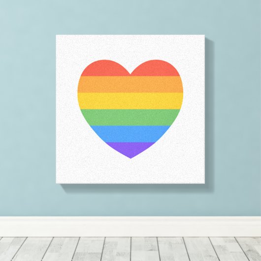 Rainbow Heart Leinwanddruck (Insitu (Holzboden))