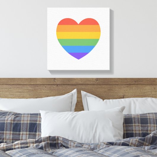 Rainbow Heart Leinwanddruck (Insitu (Schlafzimmer))