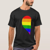 Rainbow Heart Lgbt Matching Gay Couple Valentine's T-Shirt (Vorderseite)