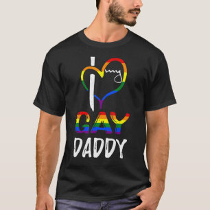 Rainbow Heart Liebe Gay Daddy Lgbtq Lgbt Pride Mon T-Shirt