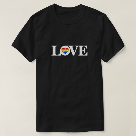 Rainbow Heart Liebe gewinnt T-Shirt (Design vorne)