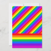 Rainbow Heart Liebe ist Liebe Hochzeit Einladung (Rückseite)