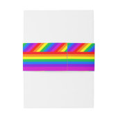 Rainbow Heart Liebe ist Liebe Hochzeit Einladungsbanderole (Rückseitenbeispiel)