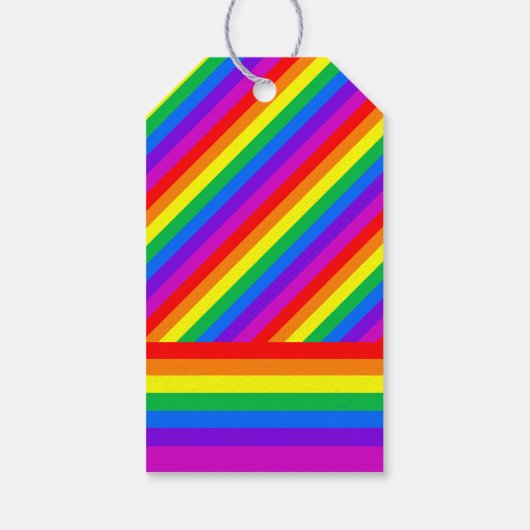 Rainbow Heart Liebe ist Liebe Hochzeit Geschenkanhänger (Rückseite)