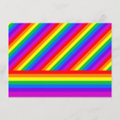 Rainbow Heart Liebe ist Liebe Hochzeitsdetails Begleitkarte (Rückseite)